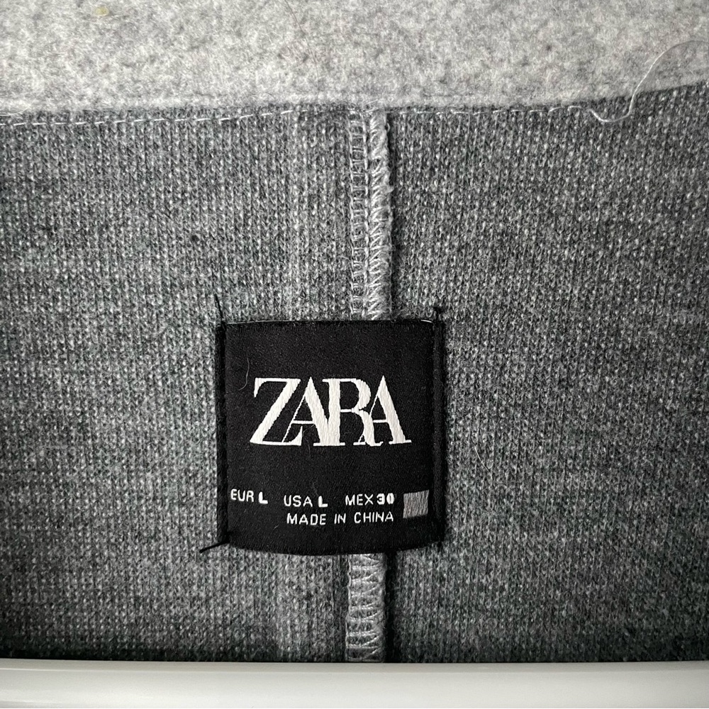 Zara Charcoal Gray Knit Duster Coat - Picture 4 of 7